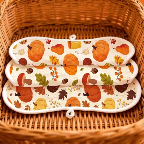 6pcs Fall Burp Cloths for Baby Boys Girls Parent with Autumn Maple Leaves Halloween Pumpkin Apple Mushroom 20×10in Absorbent Burp Rags for Newborn Spit Up,Gender Neutral Thanksgiving Baby Shower in Kuwait