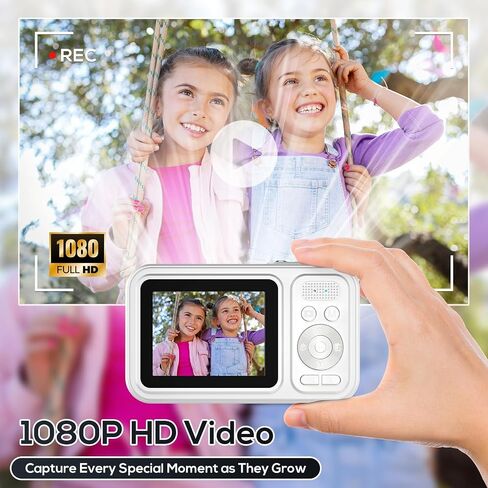 Digital Camera for Kids, 48MP FHD 1080P Point and Shoot Digital Cameras with 16X Zoom Anti-Shake in Kuwait