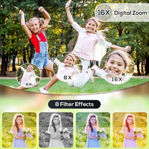Digital Camera for Kids, 48MP FHD 1080P Point and Shoot Digital Cameras with 16X Zoom Anti-Shake in Kuwait
