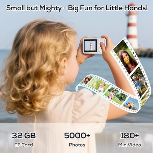 Digital Camera for Kids, 48MP FHD 1080P Point and Shoot Digital Cameras with 16X Zoom Anti-Shake in Kuwait