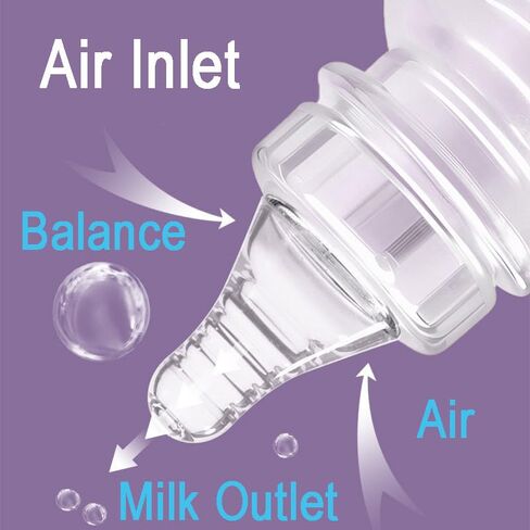 Silicone Nipple Compatible with Dr. Brown’s Natural Flow Level 2 Narrow Bottle, Medium Flow, 3m+, 8Pcs in Kuwait