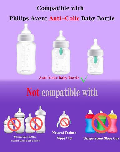 Sippy Cup Nipples for Philips Avent Anti-Colic Baby Bottles,Food Grade Silicone Sippy Spout,Variable Flow Soft Nipple,6m+ Months,Set of 4 in Kuwait