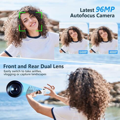 5K 96MP Digital Camera for Photography, 6X Optical Zoom Point Shoot Camera | Autofocus Vlogging Camera for YouTube, 64GB Card, Selfie Lens, Flash, Anti-Shake, Compact Small Travel Cameras for Beginner in Kuwait