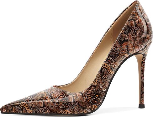 Esvowido Stiletto Heels for Women Closed Toe High Heel Pointed Pumps Sexy Comfort Slip On 4 Inch Classic Office Wedding Dressy Shoes in Kuwait