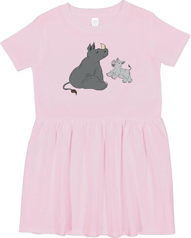 inktastic Cute Rhinos Toddler Dress in Kuwait
