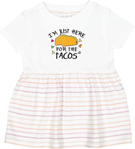 inktastic I'm Just Here for the Tacos Cinco De Mayo Infant Dress in Kuwait