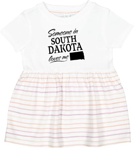 inktastic Someone in South Dakota Loves Me Infant Dress in Kuwait