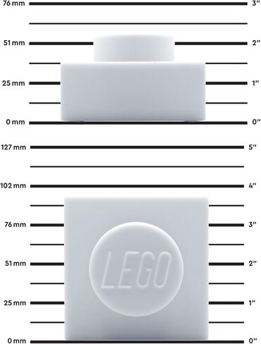 IQ LEGO Iconic 1x1 Plate Silicone Color Changing Night Light - White (LP50) in Kuwait