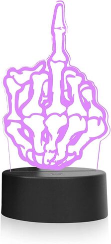 3D Illusion Night Light Desk Lamp, 7 Colors Auto Gradual Changing USB Powered LED Lights with Touch Switch for Kids Gifts Home Decoration (Black Base) in Kuwait