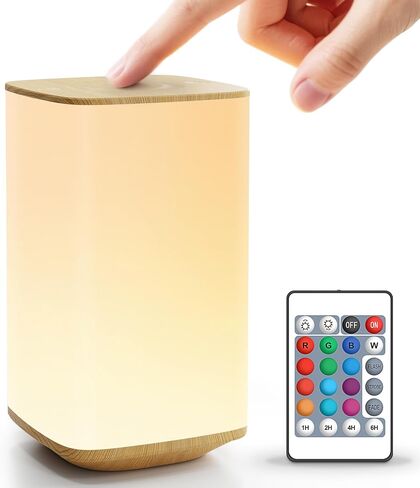 Auxmir Baby Night Light for Nursery, 4000mAh Rechargeable Night Lamp with Remote & Touch Control, Dimmable Light + 256 RGB Colors, 1/2/4/6H Timer for Breastfeeding, Diaper Changes, Kids Bedroom in Kuwait