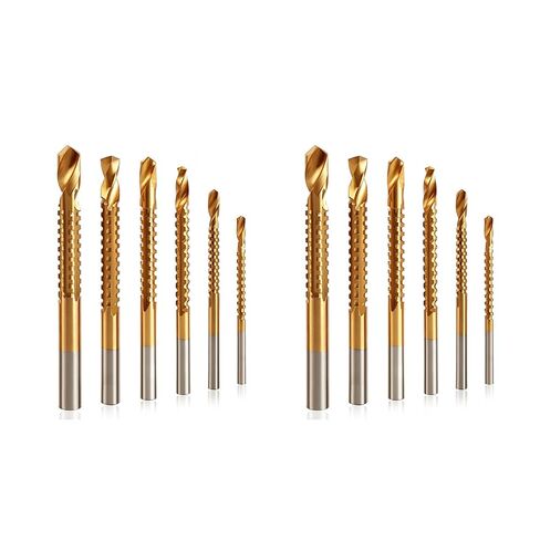 Twist Drill Bit Set 6 PCS Twist Drill Bit Set, M35 Cobalt HSS Drill Bits with 135° Split Point, Fully Ground Twist Drill Bits for Stainless Steel, Cast Iron, Wood, Aluminum (1) in Kuwait