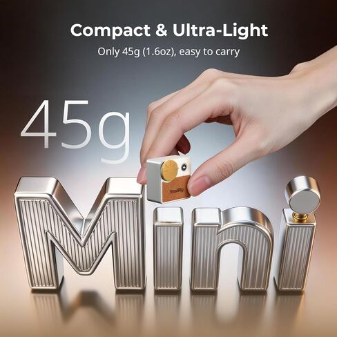 SmallRig RS-R20 Mini Camera Flash for Fuji X100 for Ricoh GR for Nikon for Sony, Alumium Manual Speedlite GN8-10, 5 Levels 1/1-1/16, 700 Full Power Flashes, 0.1-4s Recycle/6500K/400mAh Battery -5882 in Kuwait