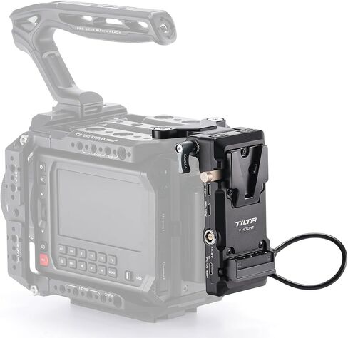 Tilta Foldable Battery Plate Compatible with Blackmagic Pyxis 6K/12K Camera Cage | V-Mount | Hot Swappable Swivel Design | 60W USB-C PD | Dual P-Tap | 2-Pin Output | 45W USB-C Input | Black in Kuwait