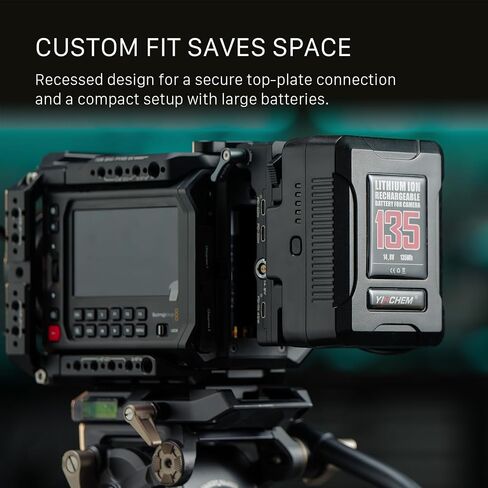Tilta Foldable Battery Plate Compatible with Blackmagic Pyxis 6K/12K Camera Cage | V-Mount | Hot Swappable Swivel Design | 60W USB-C PD | Dual P-Tap | 2-Pin Output | 45W USB-C Input | Black in Kuwait