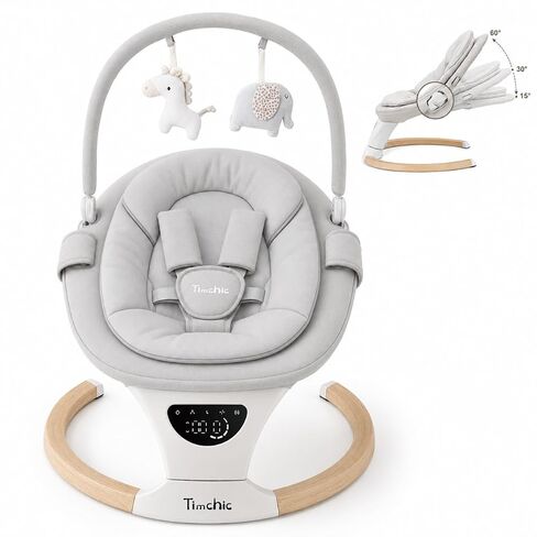 Baby Swing for Infants, Portable Electric Swing with Auto-Rocking Detection, 5 Speeds, 3 Heights, Remote Control, for Newborn to 9 Months (Pink) in Kuwait
