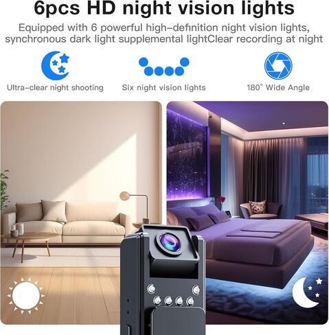 1080P Full HD Body Worn Camera, Wearable Body Camera with Loop Recording, Night Vision, Back Clip for Traveling, Delivery Man, Lecture Recording, Serving Jobs in Kuwait