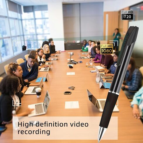 HD 1080P Mini Body Camera Pen with 32GB，No WiFi Needed No Audio | One-Button Control Nanny Cam with Video & Photos,70-Minutes Battery,Suitable for Indoor and Outdoor Security and Recording in Kuwait