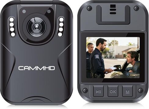 CAMMHD H4 1920P Body Camera, 32G Body Worn Camera, 3000mAh Battery Work 8-10Hours, Night Vision Police Cam for Law Enforcement, Security Guard in Kuwait