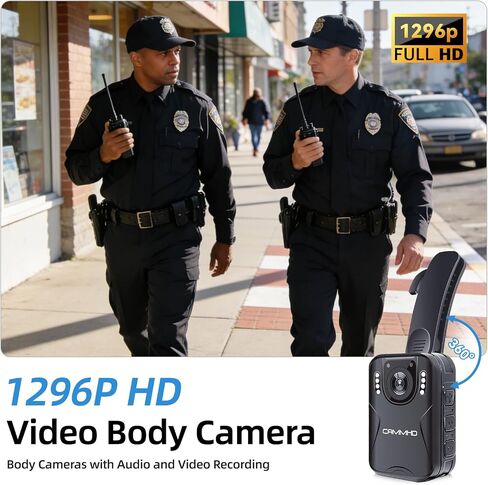 CAMMHD H4 1920P Body Camera, 32G Body Worn Camera, 3000mAh Battery Work 8-10Hours, Night Vision Police Cam for Law Enforcement, Security Guard in Kuwait