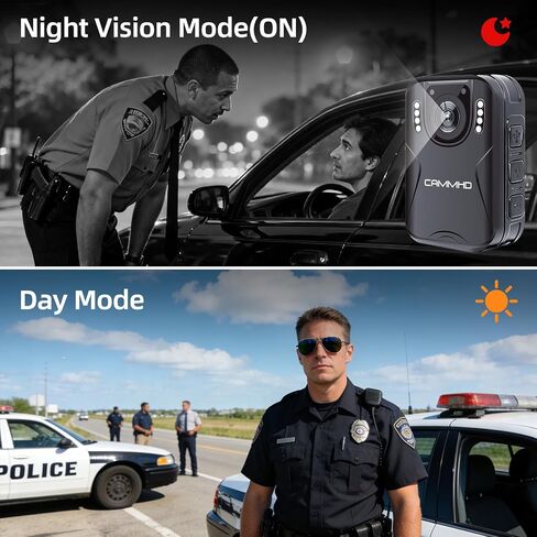 CAMMHD H4 1920P Body Camera, 32G Body Worn Camera, 3000mAh Battery Work 8-10Hours, Night Vision Police Cam for Law Enforcement, Security Guard in Kuwait