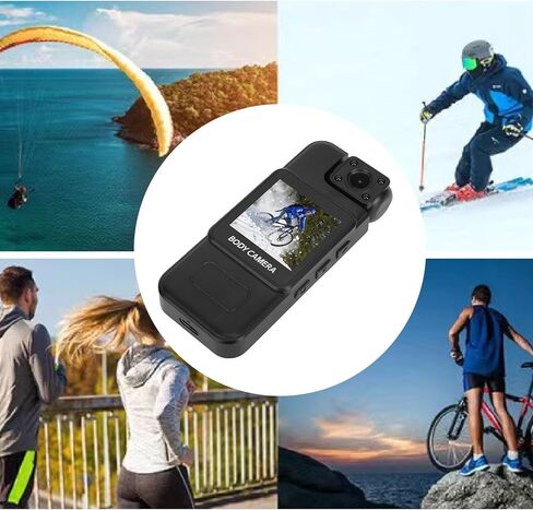 Mini Body Camera with Audio and Video Recording, Small Body Camera with 4K Intelligent Anti Shaking IP65 Water Proof Wearable Cam for Outdoor, Work, Travel in Kuwait