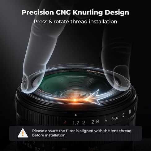 K&F Concept MC UV Filter Compatible with Leica Q3 43/Q3 28/Q3/Q2 | amera Lens Protection Filter Super Slim, High Definition, Brass Frame Design (Nano-X PRO Series)-FP717 in Kuwait