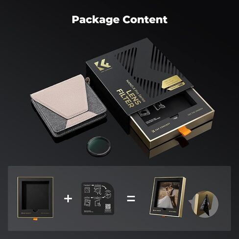 K&F Concept MC UV Filter Compatible with Leica Q3 43/Q3 28/Q3/Q2 | amera Lens Protection Filter Super Slim, High Definition, Brass Frame Design (Nano-X PRO Series)-FP717 in Kuwait