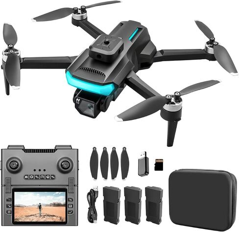 KMAX Drone with Camera for Adults Beginners, 2K Foldable RC Drone Gift | with 4.3" HD Display, Obstacle Avoidance, Altitude Hold, One-Key Return, 60 Mins Flight Time, , Easy to Fly Beginners Drone in Kuwait