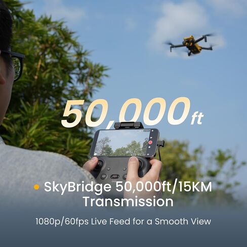 SKYROVER X1 Fly More Combo, Drone with Camera 4K for Adults, 8K Photo, Under 249g, 50000ft Transmission, 96-Min Flight Time with 3 Batteries in Kuwait