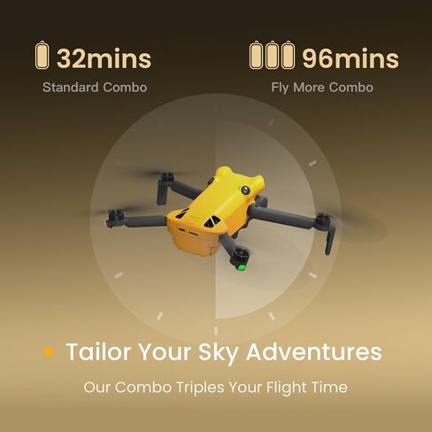 SKYROVER X1 Fly More Combo, Drone with Camera 4K for Adults, 8K Photo, Under 249g, 50000ft Transmission, 96-Min Flight Time with 3 Batteries in Kuwait