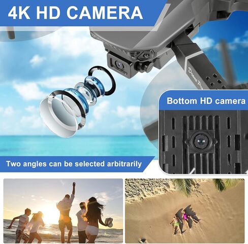 Mini Drone for Kids with 4K Dual Cameras Remote Control Toys Gifts for Boys Girls with Altitude Hold, Headless Mode, One key Return/Emergency Stop, 3D Flips 2 Batteries, Foldable RC Quadcopter in Kuwait