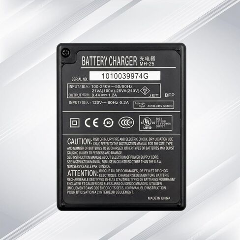 MH-25 EN-EL15 EN-EL15a EN-EL15b Battery Charger Compatible for Nikon D500 D600 D610 D750 D780 D800 D810 D810A D850 D7000 D7100 D7200 D7500 Coolpix Z1 Z5 Z6 Z6 II Z6 III Z7 Z7 II Z8 V1 1V1 Cameras in Kuwait