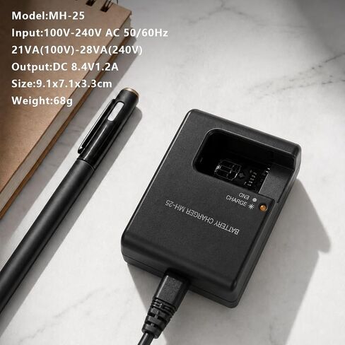 MH-25 EN-EL15 EN-EL15a EN-EL15b Battery Charger Compatible for Nikon D500 D600 D610 D750 D780 D800 D810 D810A D850 D7000 D7100 D7200 D7500 Coolpix Z1 Z5 Z6 Z6 II Z6 III Z7 Z7 II Z8 V1 1V1 Cameras in Kuwait