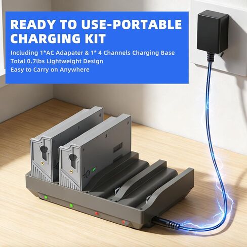 SAPBJ 4 Port 5V/2A Fast Charger for Reveal Lithium Cartridge V1 & V2 | Charging for TACTACAM Reveal Lipo Lithium-ion Battery Pack, 4 Independent Charging Channels with Indicator in Kuwait