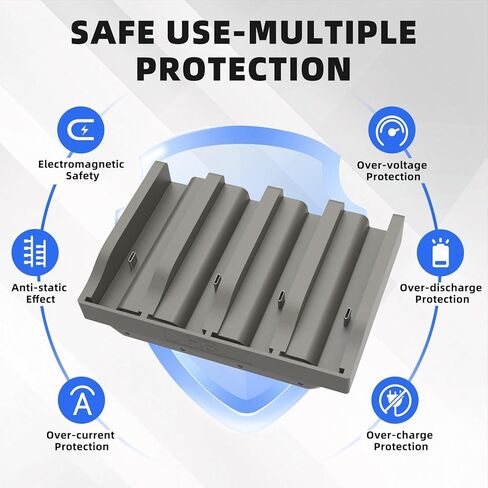 SAPBJ 4 Port 5V/2A Fast Charger for Reveal Lithium Cartridge V1 & V2 | Charging for TACTACAM Reveal Lipo Lithium-ion Battery Pack, 4 Independent Charging Channels with Indicator in Kuwait