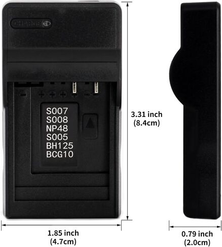 Norifon CGA-S007 USB Charger for Panasonic DMC-TZ11, DMC-TZ15, DMC-TZ4 | Compaitible with Panasonic DMC-TZ5, Lumix DMC-TZ1, DMC-TZ2, DMC-TZ3, DMC-TZ4K, DMC-TZ4S, DMC-TZ50 Camera in Kuwait