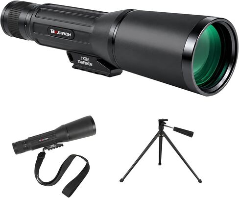 12X62 HD Monocular Telescope with Metal Tripod, 62mm Large Objective BAK4 Prism FMC Coated IPX7 Waterproof Fogproof Monocular for Bird Watching Concert Hunting Stargazing Hiking in Saudi Arabia