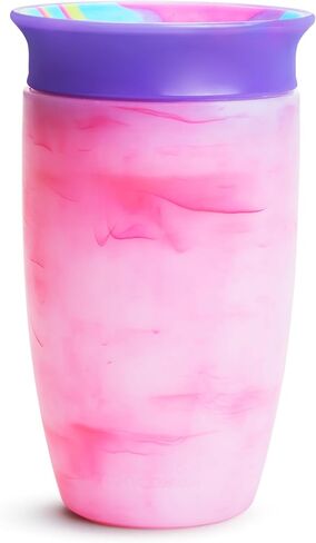 Munchkin Sippy Cups for Toddlers 1-3, Spill Proof Miracle 360 Cup, 10 Ounce, Tie Dye, Pink in Kuwait