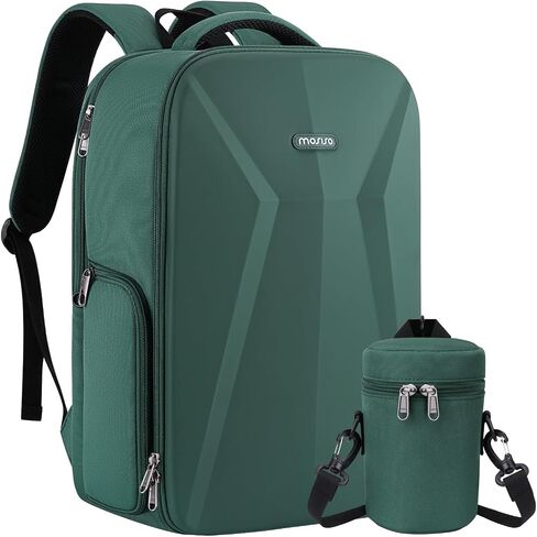 MOSISO Camera Backpack, DSLR/SLR/Mirrorless Photography Camera Bag, Waterproof Hardshell Case with Lens Pouch&Tripod Holder&15.6 inch Laptop Compartment Compatible with Canon/Nikon/Sony, Black in Kuwait