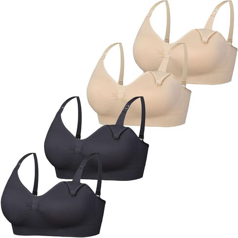 Womens Nursing Bra&Maternity Bralette Seamless Wireless 4Packs in Kuwait