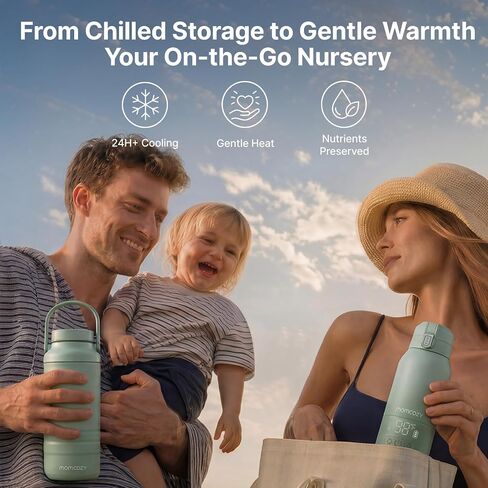 Momcozy Portable Bottle Warmer & Breastmilk Cooler Set On-the-Go Essentials | Nutrient Preserved, 24 Hours Cooling, Fast & Even Warming, Travel-Friendly, Easy Use, Large Capacity, Gift for Baby Registry in Kuwait