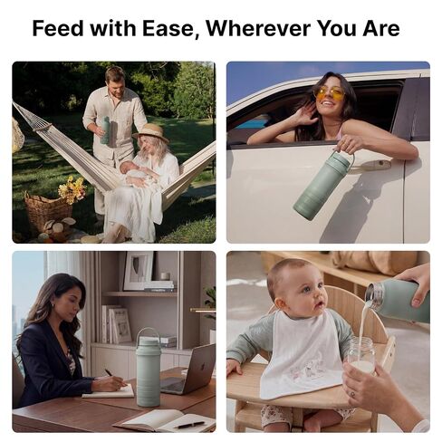 Momcozy Portable Bottle Warmer & Breastmilk Cooler Set On-the-Go Essentials | Nutrient Preserved, 24 Hours Cooling, Fast & Even Warming, Travel-Friendly, Easy Use, Large Capacity, Gift for Baby Registry in Kuwait