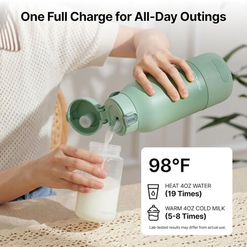 Momcozy Portable Bottle Warmer & Breastmilk Cooler Set On-the-Go Essentials | Nutrient Preserved, 24 Hours Cooling, Fast & Even Warming, Travel-Friendly, Easy Use, Large Capacity, Gift for Baby Registry in Kuwait