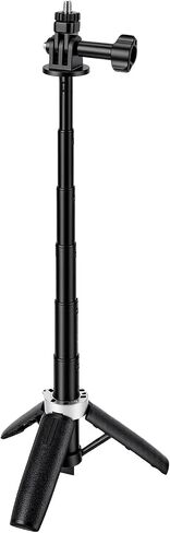 EBTOOLS Action Camera Selfie Stick Tripod, Extendable Portable 31cm 1/4 Inch Screw Adjustable Height, with Anti Slip Grip and Silicone Pads for Stable Support, Compatible with Motion Camer in Kuwait