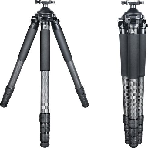 MP404 Carbon Fiber Tripod for Hunting with Arca Swiss Lever Clamp Mount and 64mm/5.5" Ball Head,40mm Tube Heavy Duty Tripods for Photography, Hunting and Outdoor, Max Load 88lb/40kg in Kuwait