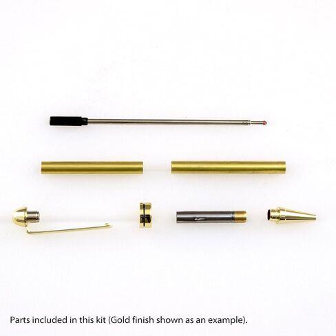 Legacy Woodturning, European Pen Kit - Titanium Gold, 10 Pack in Kuwait