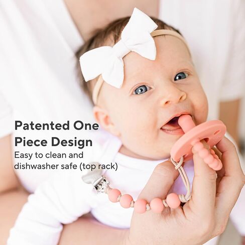 Ryan & Rose Cutie PAT All-in-One Pacifier and Teether Massaging Teething Ring and Hideaway Binky for Growing Babies (Prep (3 Pack), Stage 1) in Kuwait