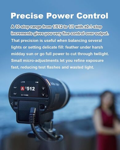 GODOX AD300 Pro II AD300Pro II Outdoor Strobe, 300Ws 2.4G TTL HSS 1/8000s, 0.01-1.5s Recycle, 350 Flashes, One-Tap Sync for X3/X3Pro, 12W Bi-Color Modeling Lamp, 1/512-1/1 Power, HD Color Screen in Kuwait