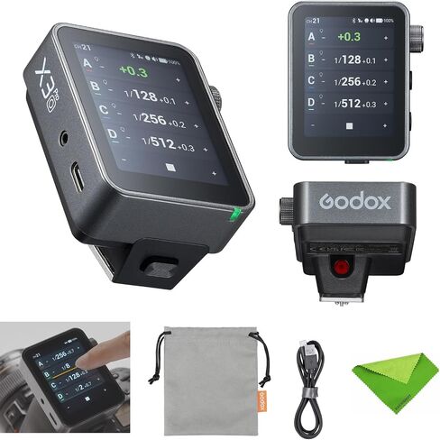 Godox X3 Pro O X3Pro O X3Pro-O Touchscreen TTL Flash Trigger for Olympus Panasonic, 2.4G Wireless, 2.4" LCD Screen, Bluetooth Integration & APP Control, Wireless Transmitter (Godox X3-O Upgrade) in Kuwait