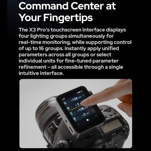 Godox X3 Pro O X3Pro O X3Pro-O Touchscreen TTL Flash Trigger for Olympus Panasonic, 2.4G Wireless, 2.4" LCD Screen, Bluetooth Integration & APP Control, Wireless Transmitter (Godox X3-O Upgrade) in Kuwait